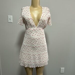 Forever 21 White and Red Mini Dress